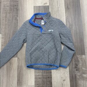 🌷 Patagonia Quilted Pullover with Blue Trim